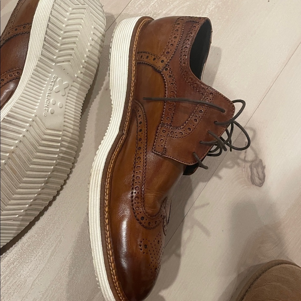Trask Italian Wingtip Sport Shoe Vintage Finished in Cognac 11.5 - Picture 8 of 12